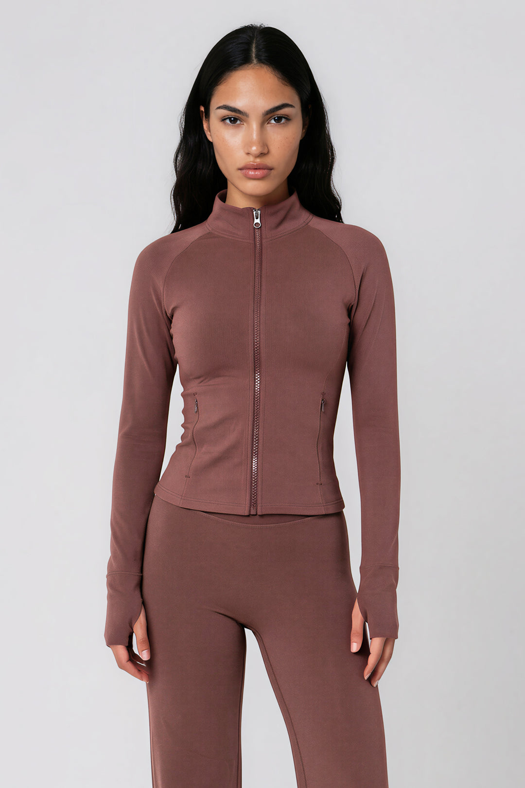 Gia Zip Up Jacket (Mauve)